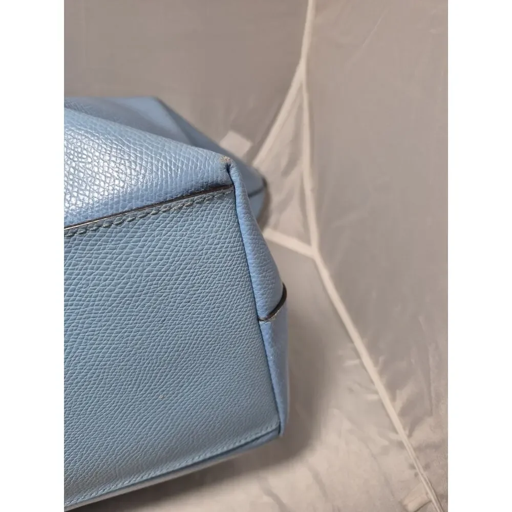 💥 Coach City Zip Leather Women's Tote - Powder Blue Purse Handbag Shoulder Bag